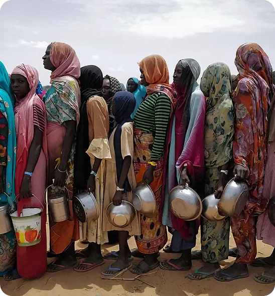 عائلات سودانية نازحة